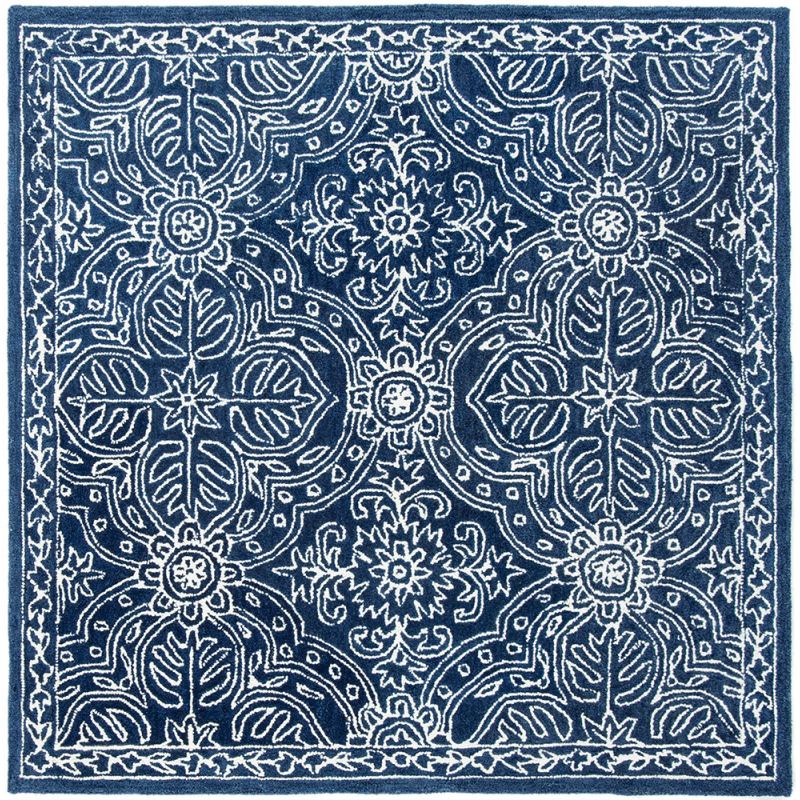 Lauren Ralph Lauren - Etienne Rug - 5' X 5' Square - Navy / Ivory