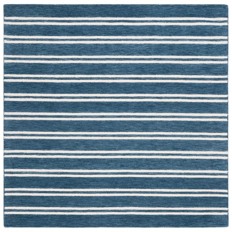 Lauren Ralph Lauren - Starboard Stripe Rug - 6' X 6' Square - Blue / Ivory