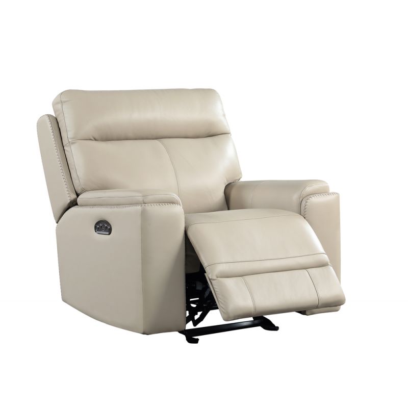 Leather Italia USA - Bryant Chair - Glider P2 Taupe - 1444-EH310G-011001LV