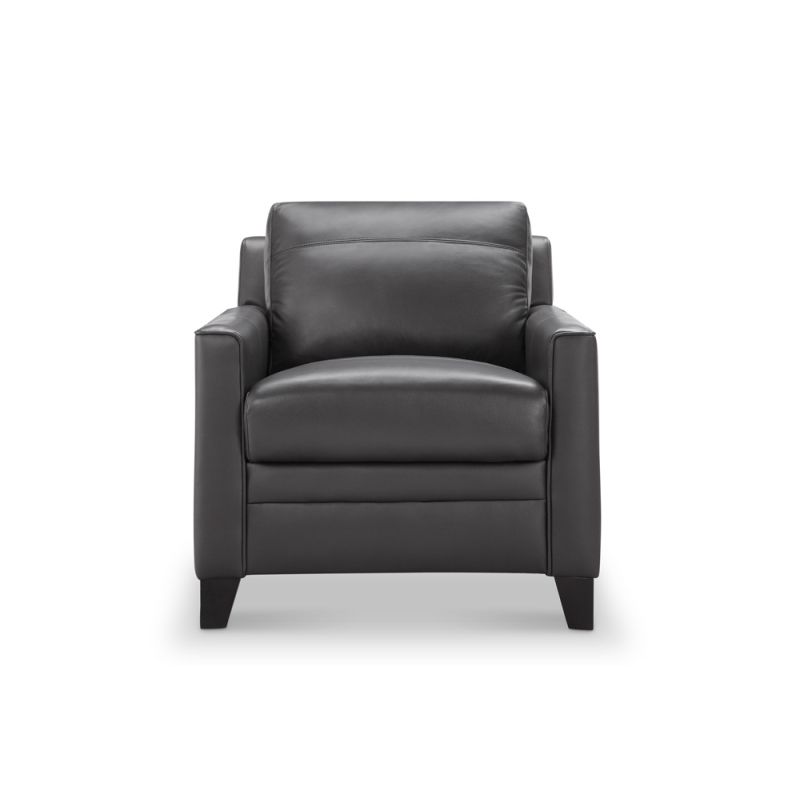 Leather Italia USA - Fletcher Chair Charcoal - 1444-6287B-011128A