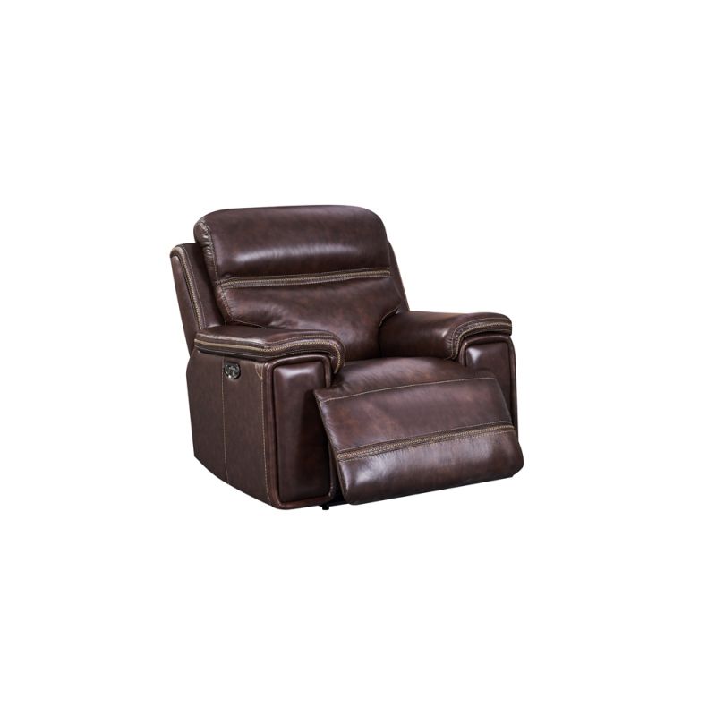 Leather Italia USA - Fresno Chair - Glider P2 Brown - 1669-EH2394-011004LV