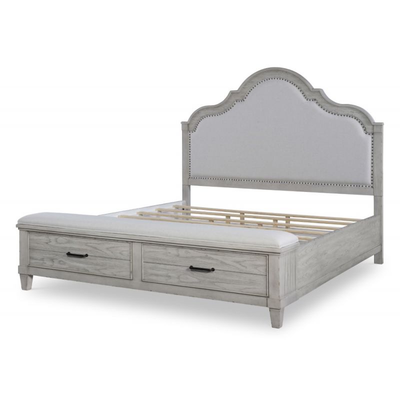 Legacy Classic Furniture - Belhaven Complete California King Upholstered Panel Bed with Storage Footboard - 9360-4237K