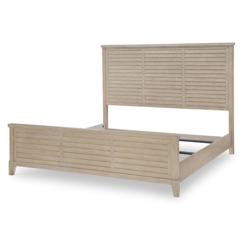 Legacy Classic Furniture - Edgewater Soft Sand Complete Panel Bed Cal King 60 Wood Finish - 1310-4107K