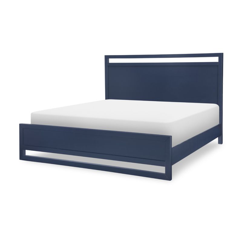 Legacy Classic Furniture - Summerland Inkwell Complete Panel Bed Ca King 60 Blue Finish - 1162-4107K