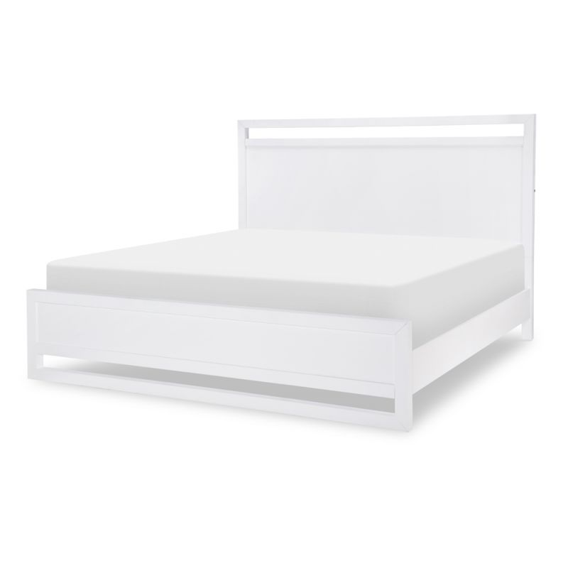 Legacy Classic Furniture - Summerland White Complete Panel Bed Queen 50 White Finish - 1160-4105K