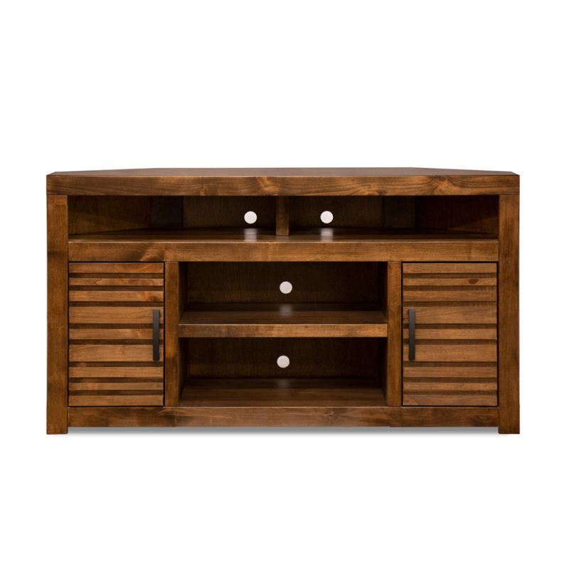Legends Furniture - Bridgevine Home 52 in. CornerGolden Oak Finish Solid Wood TV Stand(TVs up to 65 in.) - SL1211.WKY