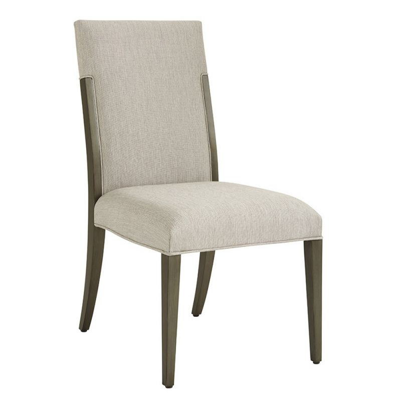 Lexington - Ariana Saverne Upholstered Side Chair In Rich Gray Finish And Silver Gray Fabric - 01-0732-880-01