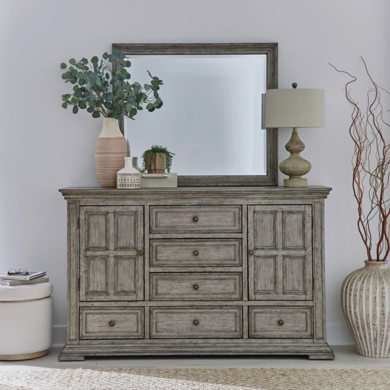 Liberty Furniture - Big Valley Dresser & Mirror  - 361G-BR-DM