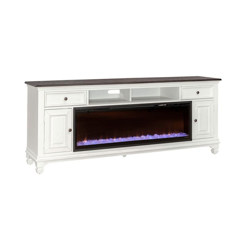 Liberty Furniture - Fireplace TV Consoles 80 Inch Fireplace TV Console - FIRE-417-TV80F