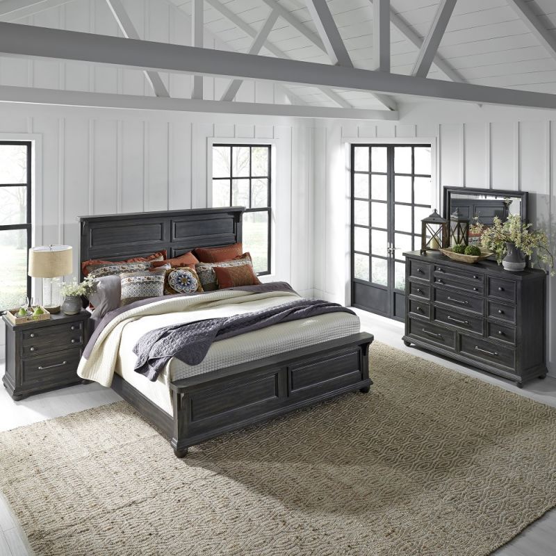 Liberty Furniture - Harvest Home California King Panel Bed, Dresser & Mirror, Night Stand - 879-BR-CPBDMN