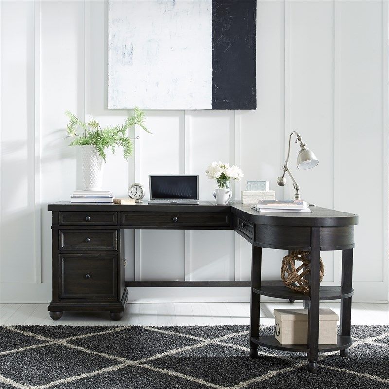 Liberty Furniture - Harvest Home Optional L Shaped Desk Set - 879-HO-OLSD