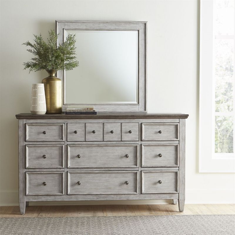 Liberty Furniture - Heartland Dresser & Mirror - 824-BR-DM