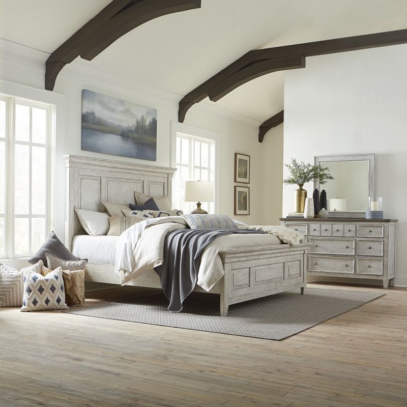 Liberty Furniture - Heartland Queen Panel Bed, Dresser & Mirror - 824-BR-QPBDM