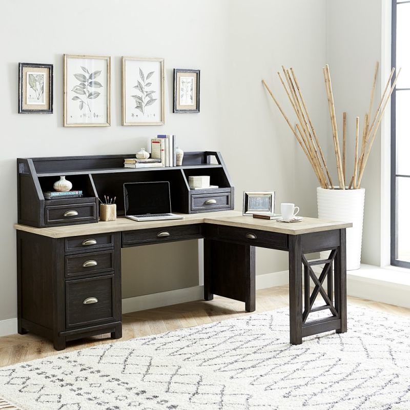 Liberty Furniture - Heatherbrook L Shaped Desk - 422-HO-LSD