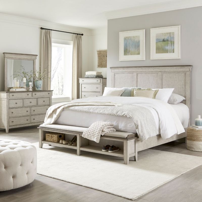 Liberty Furniture - Ivy Hollow Queen Storage Bed, Dresser & Mirror, Chest  - 457-BR-QSBDMC