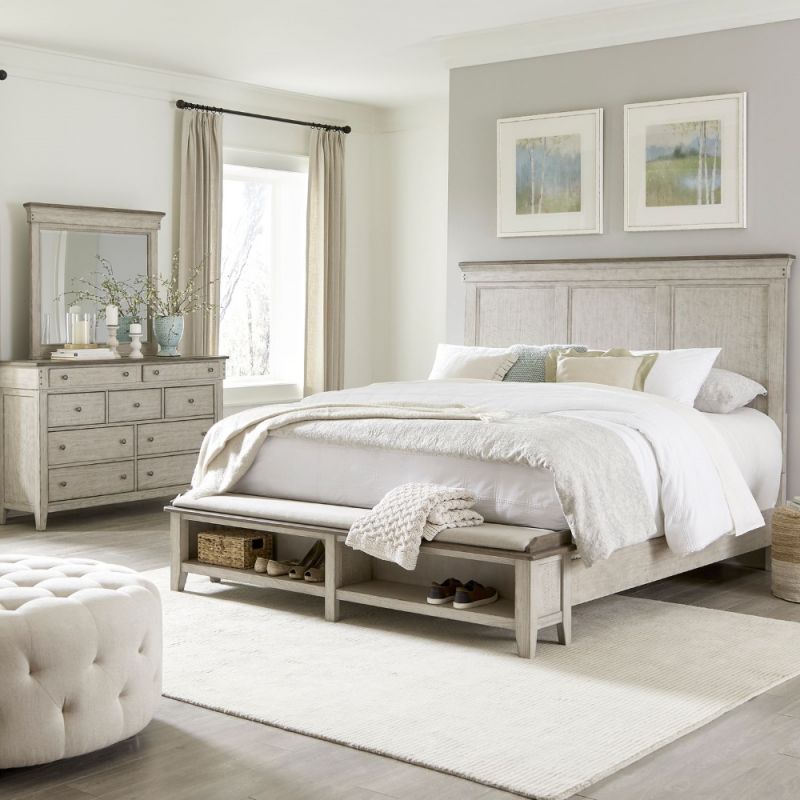Liberty Furniture - Ivy Hollow Queen Storage Bed, Dresser & Mirror  - 457-BR-QSBDM