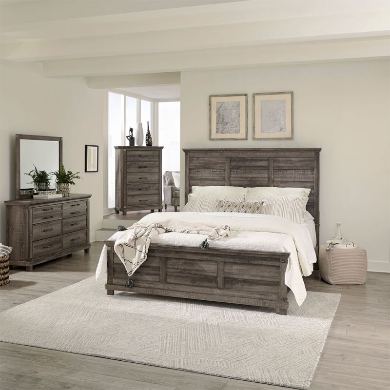 Liberty Furniture - Lakeside Haven Queen Panel Bed, Dresser & Mirror, Chest  - 903-BR-QPBDMC
