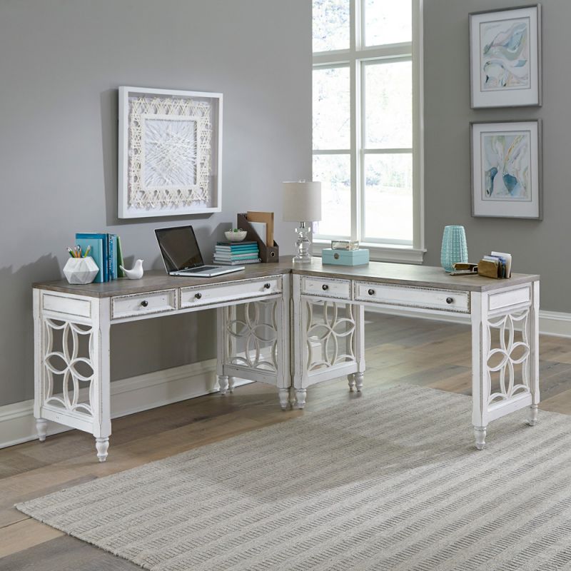 Liberty Furniture - Magnolia Manor Alt L Shaped Leg Desk Set  - 244-HOJ-ALSLD