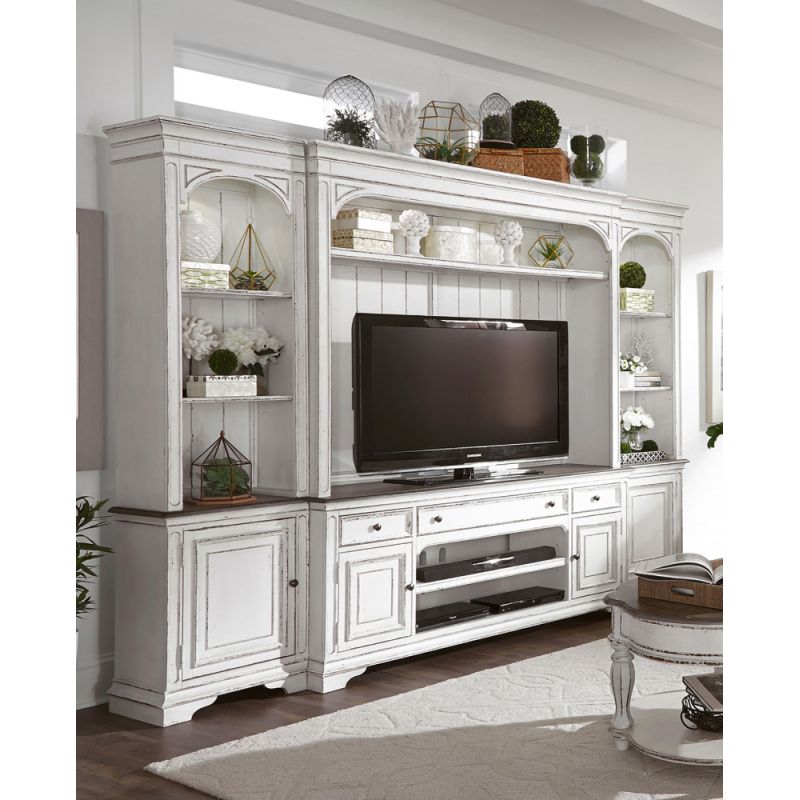Liberty Furniture - Magnolia Manor Entertainment Center with Piers  - 244-ENTW-ECP