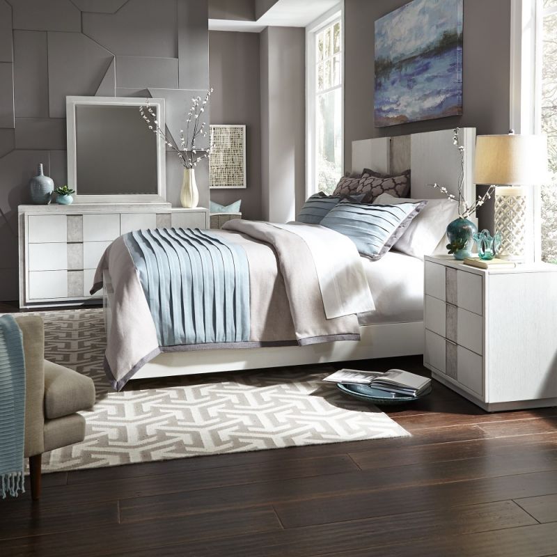 Liberty Furniture - Mirage King Panel Bed, Dresser & Mirror, Night Stand - 946-BR-KPBDMN
