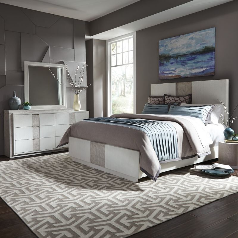 Liberty Furniture - Mirage King Panel Bed, Dresser & Mirror - 946-BR-KPBDM
