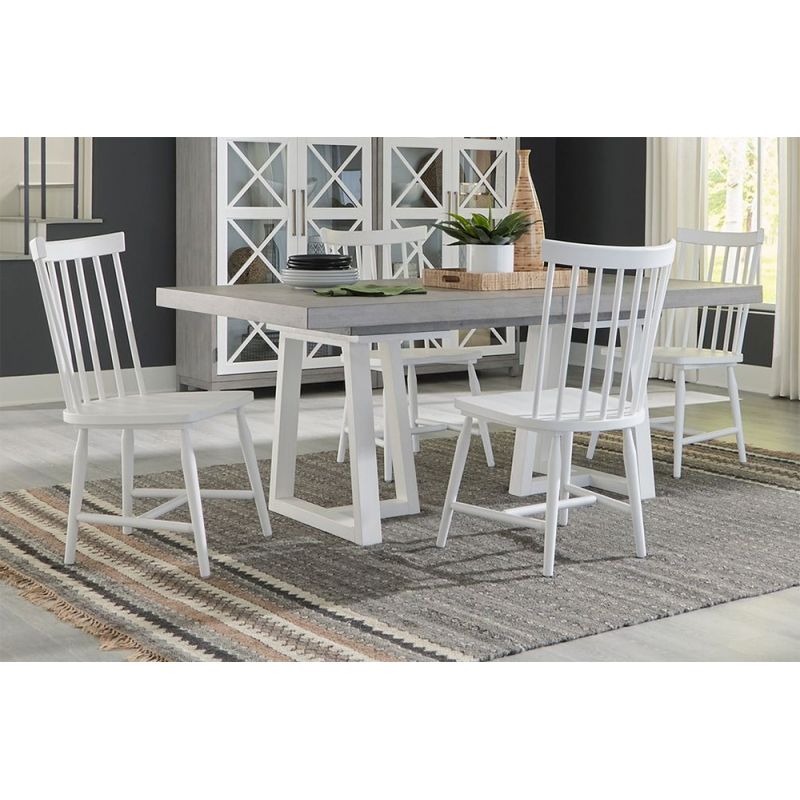 Liberty Furniture - Palmetto Heights Opt 5 Piece Double Pedestal Table Set  - 499-DR-O52PS