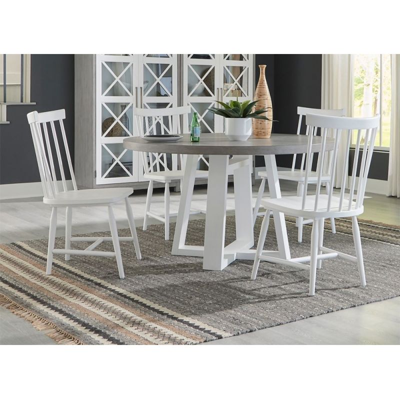 Liberty Furniture - Palmetto Heights Opt 5 Piece Pedestal Table Set  - 499-DR-O5PDS