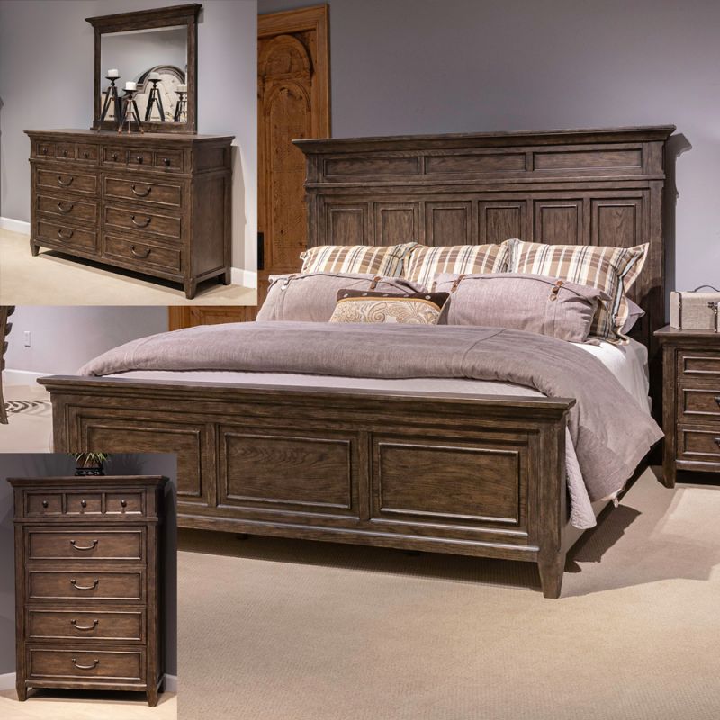 Liberty Furniture - Paradise Valley Queen Panel Bed, Dresser & Mirror, Chest  - 297-BR-QPBDMC