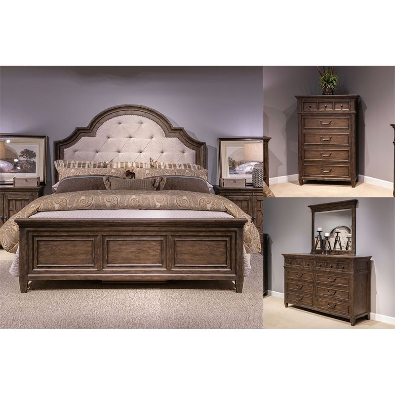 Liberty Furniture - Paradise Valley Queen Uph Bed, Dresser & Mirror, Chest  - 297-BR-QUBDMC