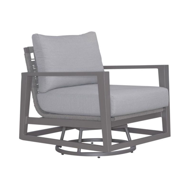 Liberty Furniture - Plantation Key - Swivel Club Chair - Granite - 3001-OAC54-GT