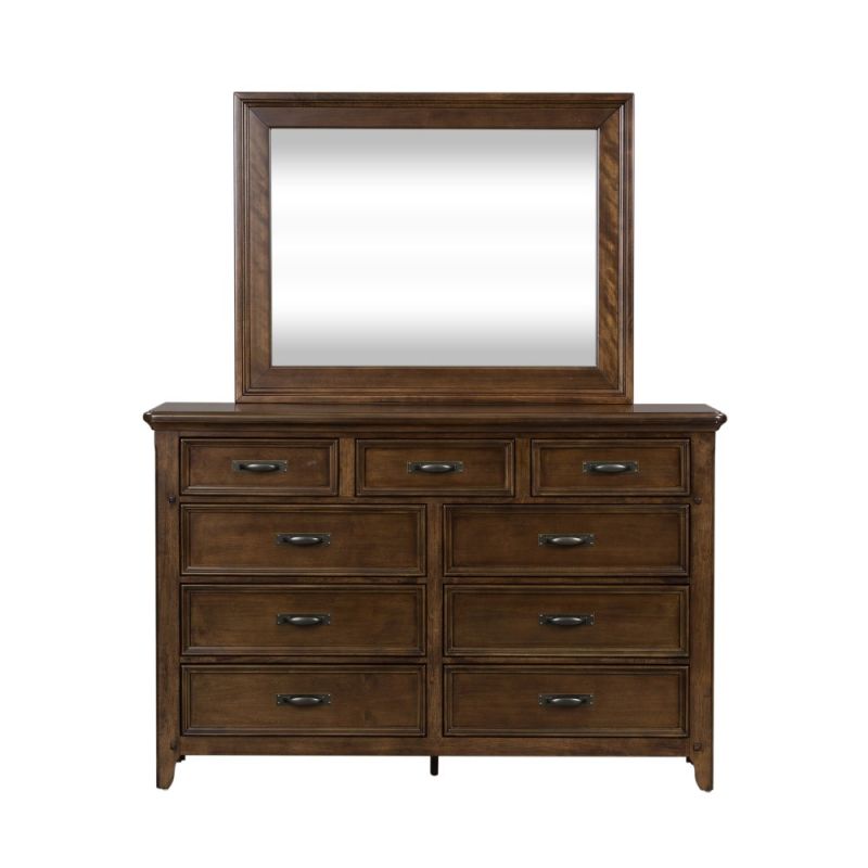 Liberty Furniture - Saddlebrook Dresser & Mirror - 184-BR-DM