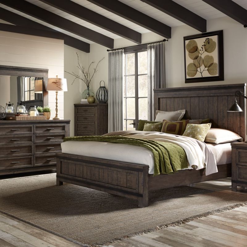 Liberty Furniture - Thornwood Hills 3 Piece Queen Panel Bed, Dresser & Mirror Set - 759-BR-QPBDM
