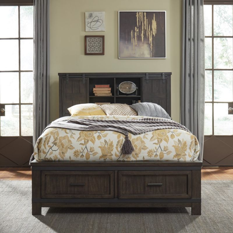Liberty Furniture - Thornwood Hills Queen Bookcase Bed - 759-BR-QBB