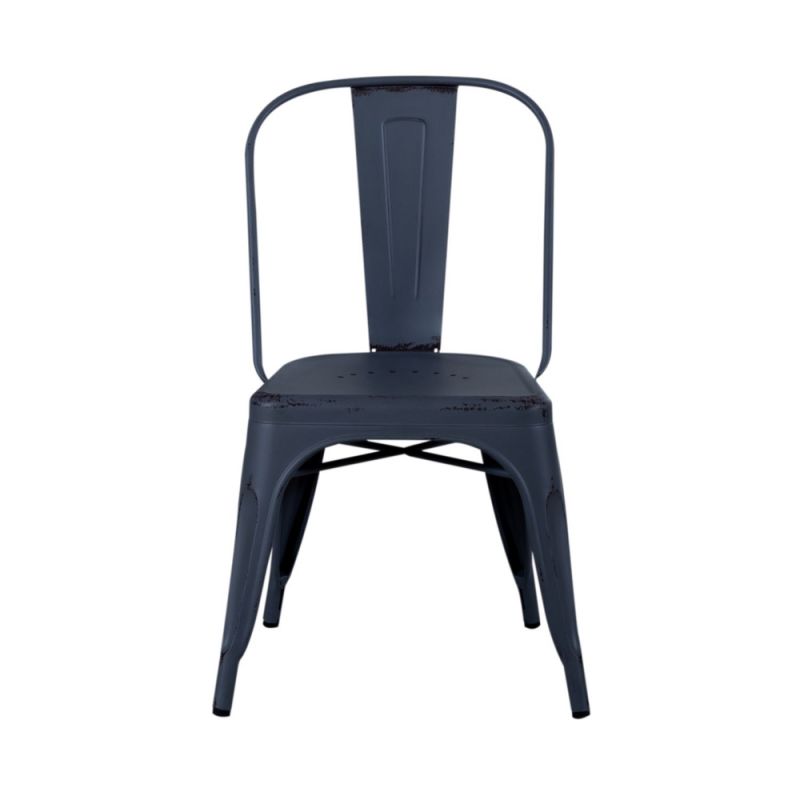 Liberty Furniture - Vintage Series Bow Back Side Chair- Navy (Set of 2) - 179-C3505-N