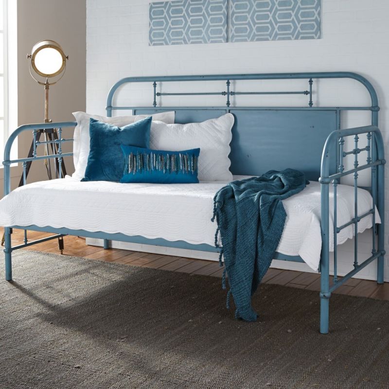 Liberty Furniture - Vintage Series Twin Metal Day Bed - Blue - 179-BR11TB-BL - CLOSEOUT