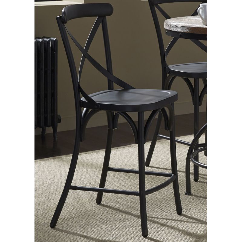 Liberty Furniture - Vintage X Back Counter Chair - Black (Set of 2) - 179-B300524-B
