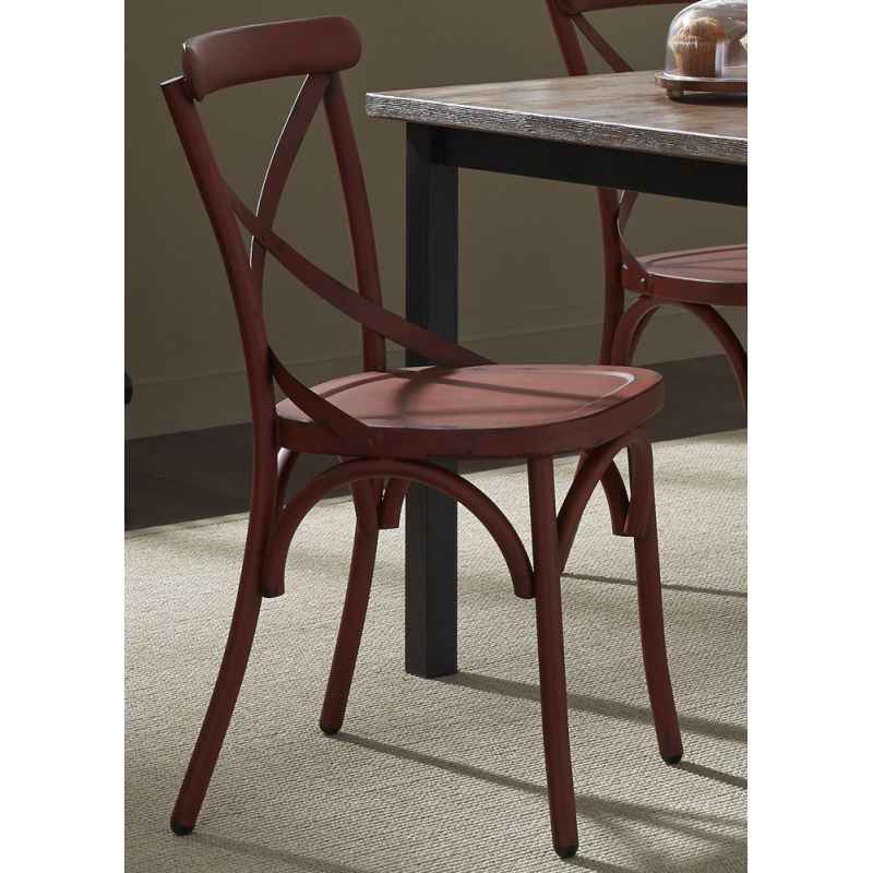 Liberty Furniture - Vintage X Back Side Chair - Red (Set of 2) - 179-C3005-R