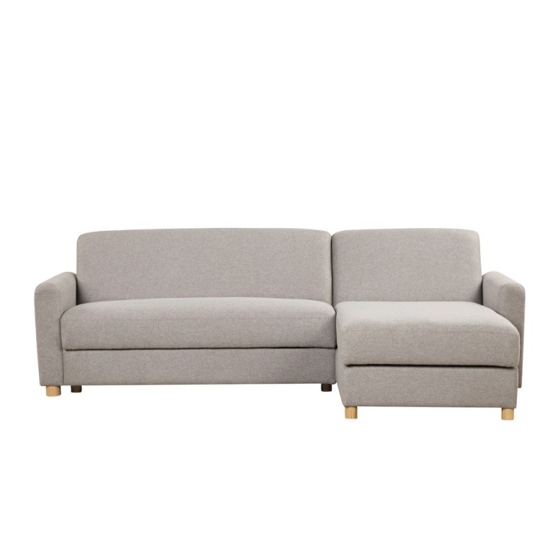 Serta by Lifestyle Solutions - Carlton Convertible Sectional Sofa, Stone - 119A003STN-SET