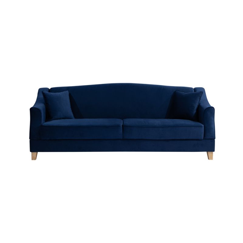 Serta by Lifestyle Solutions - Shelby Convertible Sofa, Navy Velvet - 113A014NVY
