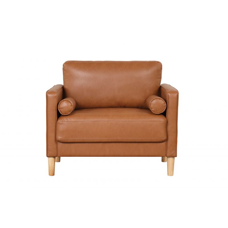Lifestyle Solutions - Landon Faux Leather Chair, Caramel - LKLGF2SP1CAR