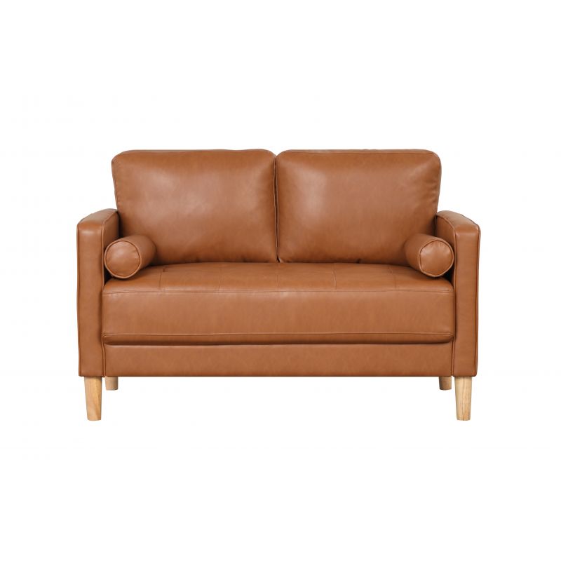 Lifestyle Solutions - Landon Faux Leather Loveseat, Caramel - LKLGF2SP2CAR