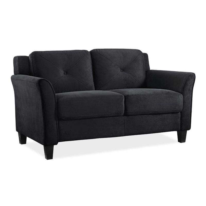 Lifestyle Solutions - Highland Loveseat with Curved Arms, Black  - CCHRFKS2M26BKVA