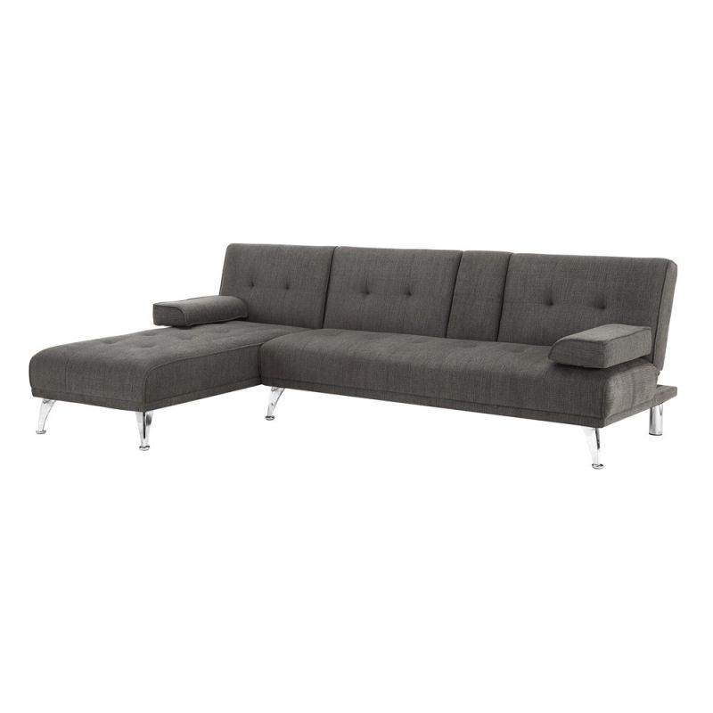 Lifestyle Solutions - Serta Morgan Convertible Sectional Sofa with Reversible Chaise, Charcoal - MLB-SECT-CC-SET
