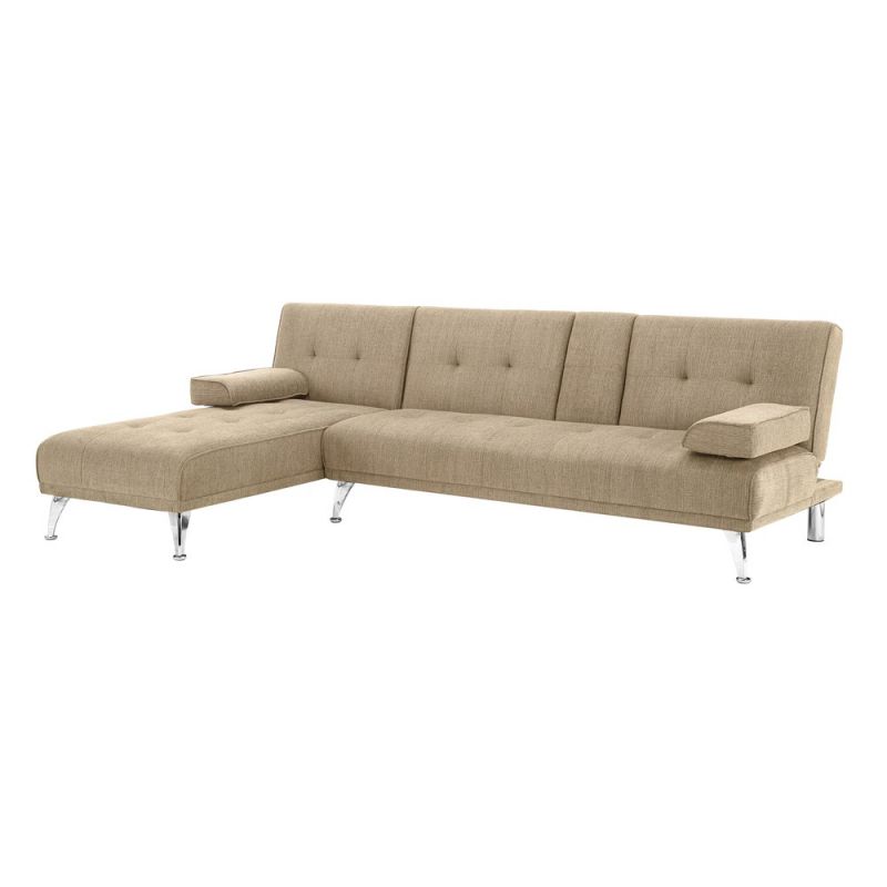 Lifestyle Solutions - Serta Morgan Convertible Sectional Sofa with Reversible Chaise, Sand - MLB-SECT-SD-SET