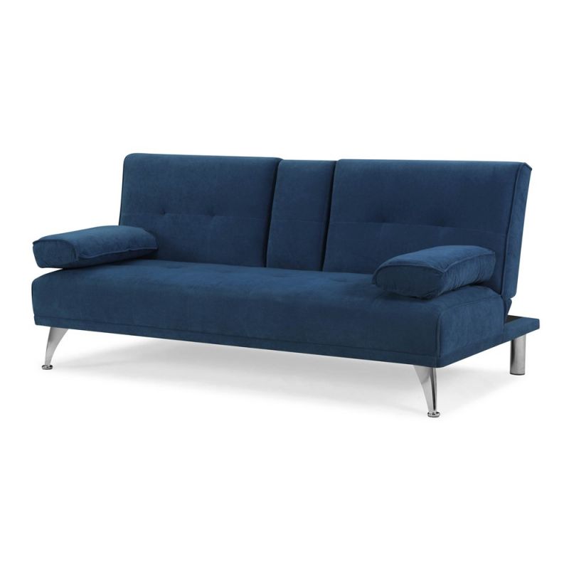 Lifestyle Solutions - Serta Morgan Convertible Sofa, Navy Blue - SCMLBS3XU3051