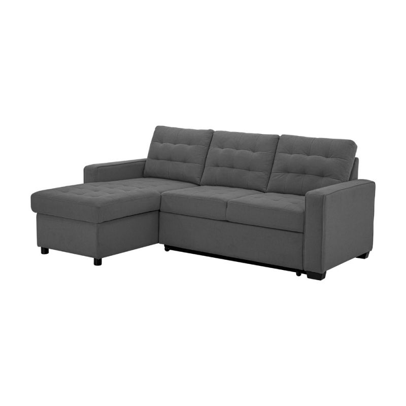 Serta - Ralston Sectional Convertible Sofa with Storage, Steel Grey - BRA-SECT-SG-SET
