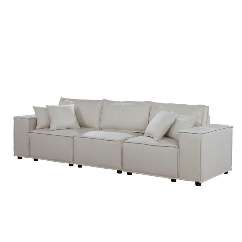 Lilola Home - Annabel Sofa in Beige Linen - 89116-7