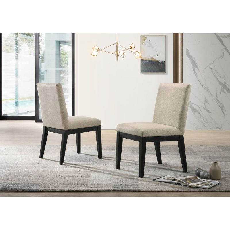 Lilola Home Jasper (Set of 2) Beige Contemporary Fabric Dining Chair - 30016-C