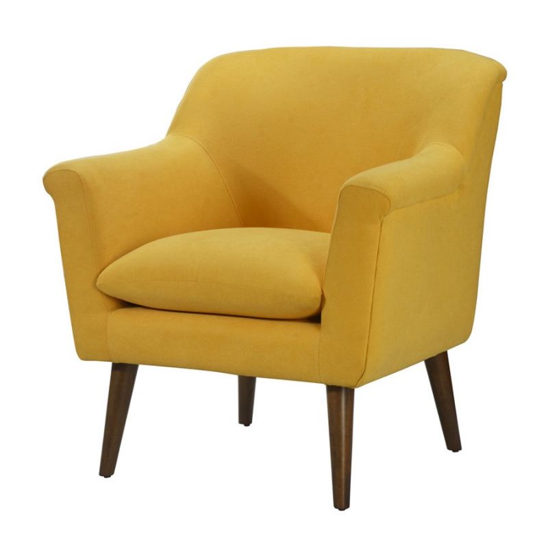 Lilola Home - Shelby Yellow Woven Fabric Oversized Armchair - 88867YW