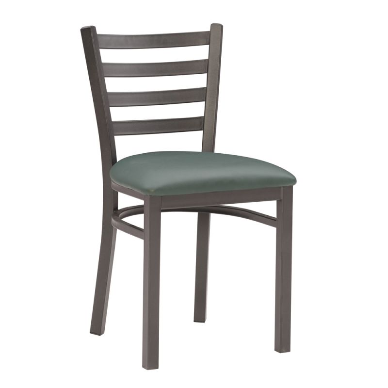 Linon Home Decor - Baxter Metal Side Chair Black Green (Set of 2) - CH153BLKGRN02